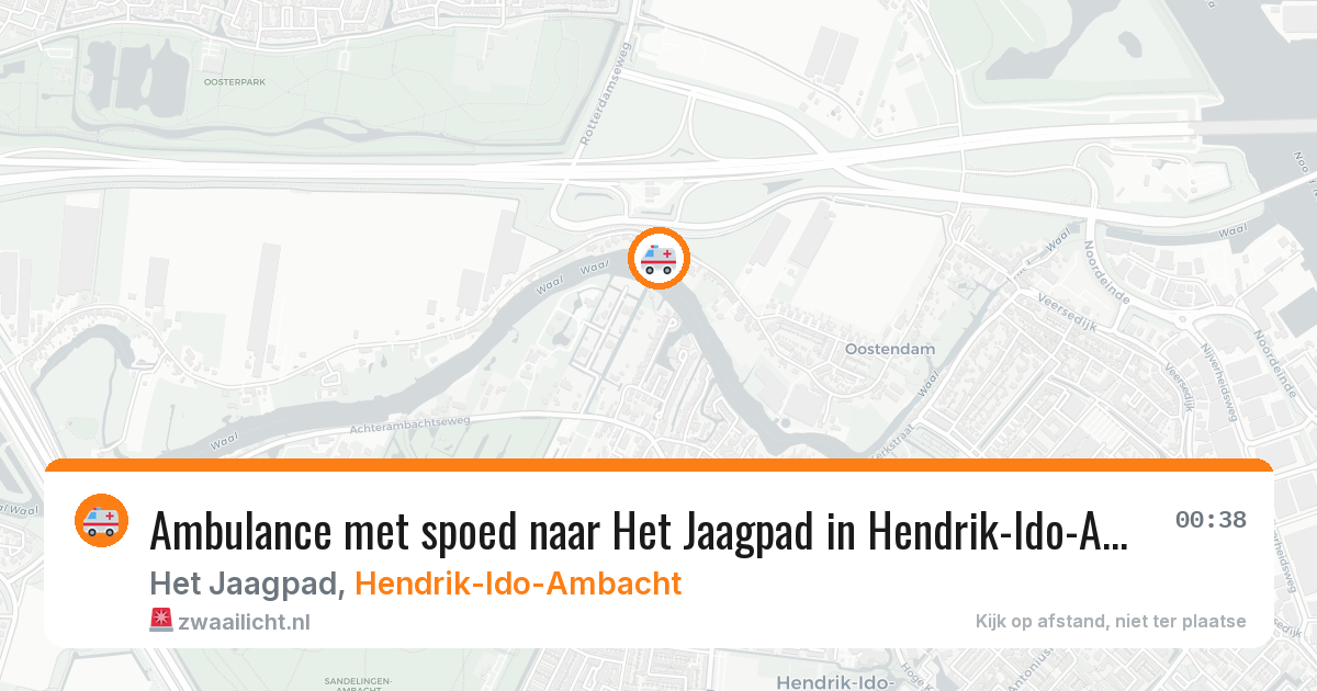 Ambulance met spoed naar Het Jaagpad in Hendrik-Ido-Ambacht — 13 jun 2026