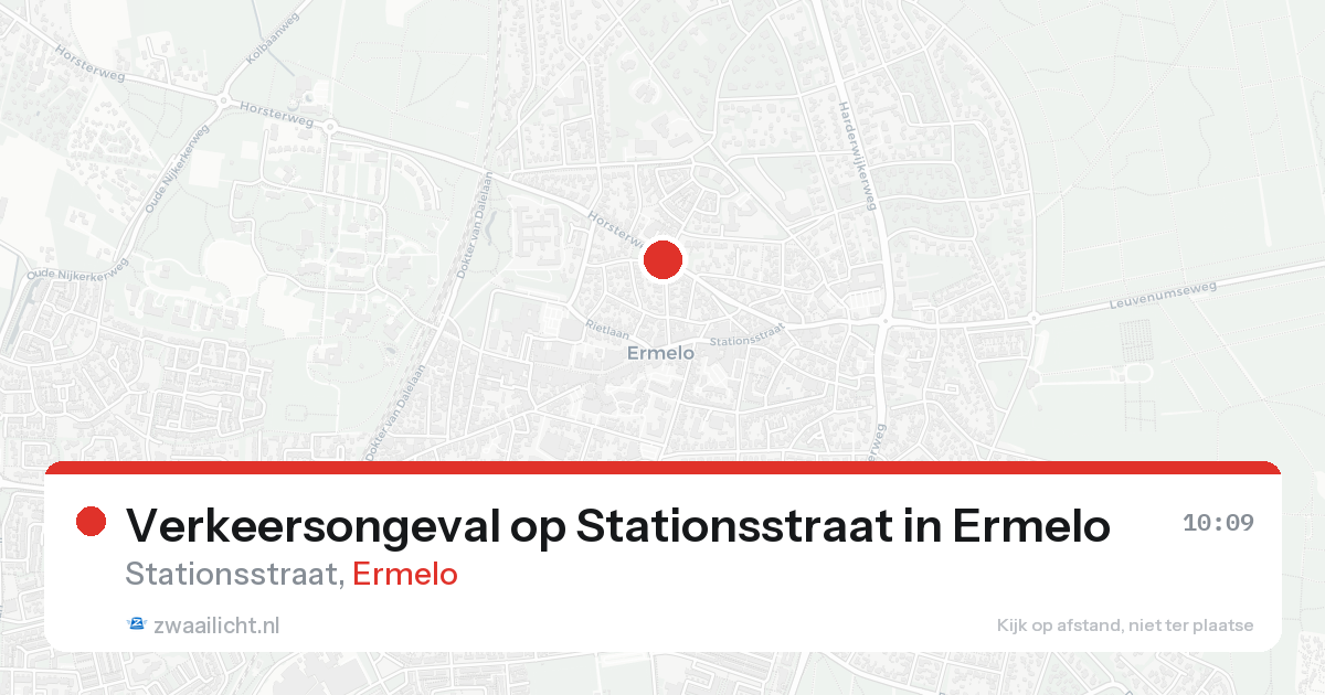 Verkeersongeval op Stationsstraat in Ermelo — 20 aug 2026