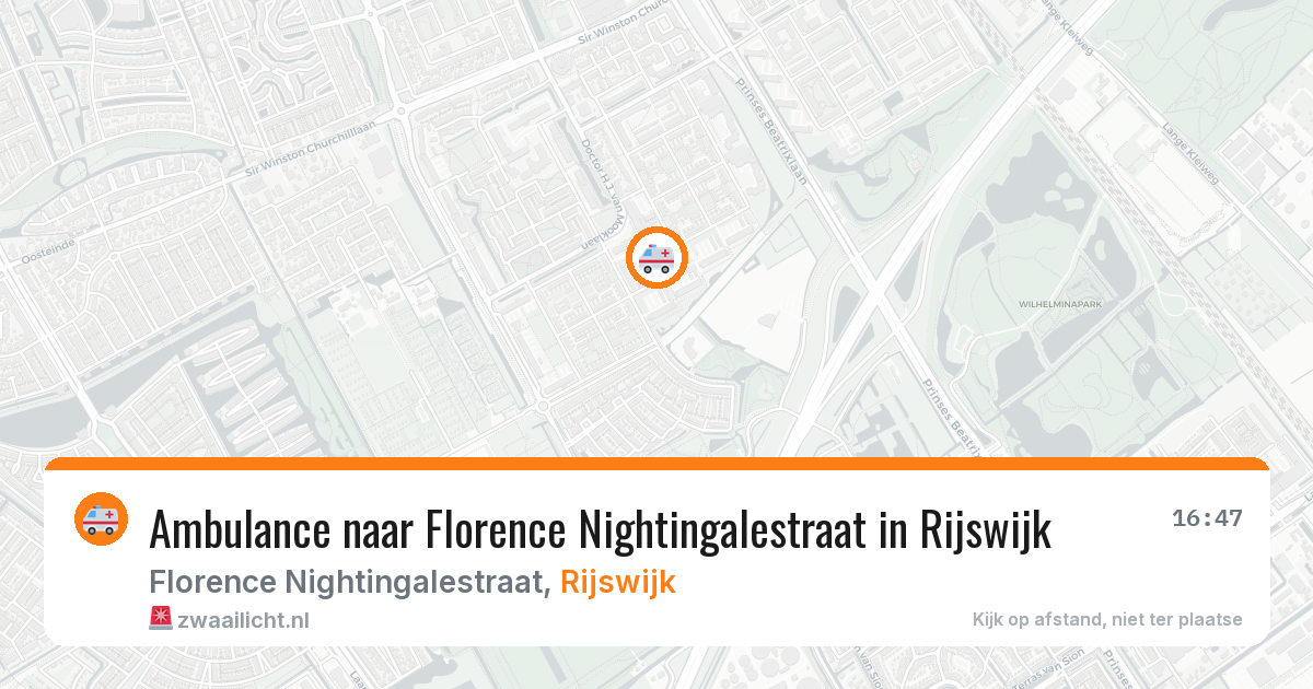 Ambulance naar Florence Nightingalestraat in Rijswijk — 5 aug 2026