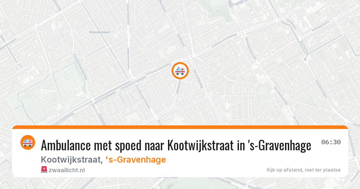 Ambulance met spoed naar Kootwijkstraat in 's-Gravenhage — 12 apr 2026