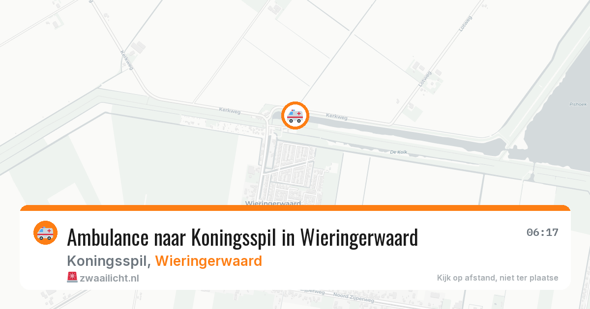 Ambulance naar Koningsspil in Wieringerwaard — 10 jun 2026