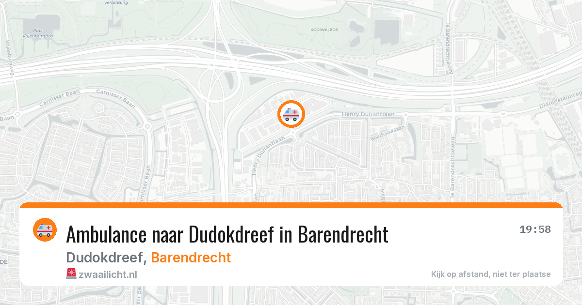Ambulance naar Dudokdreef in Barendrecht — 20 jun 2026