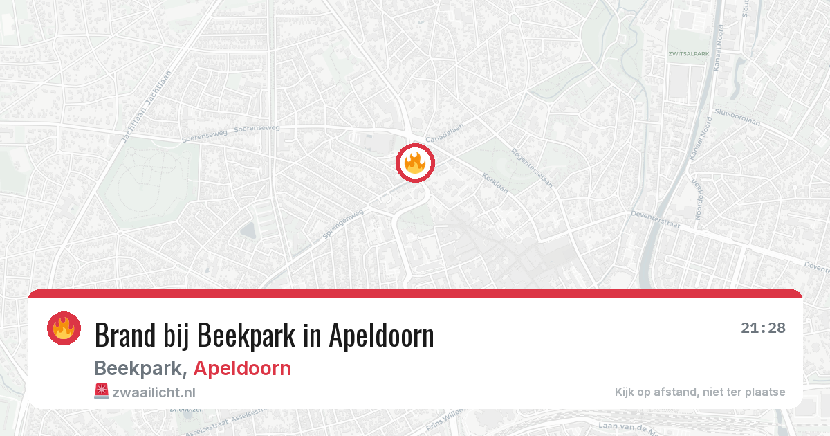 Brand bij Beekpark in Apeldoorn — 3 aug 2026