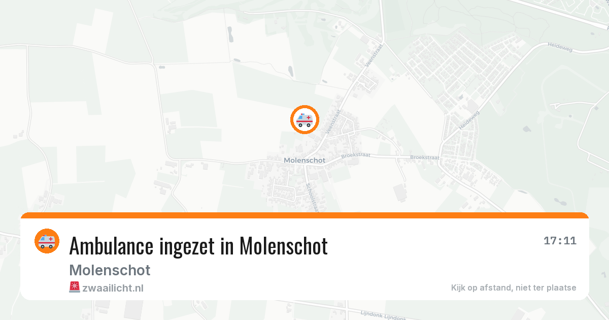 Ambulance ingezet in Molenschot — 19 jun 2026