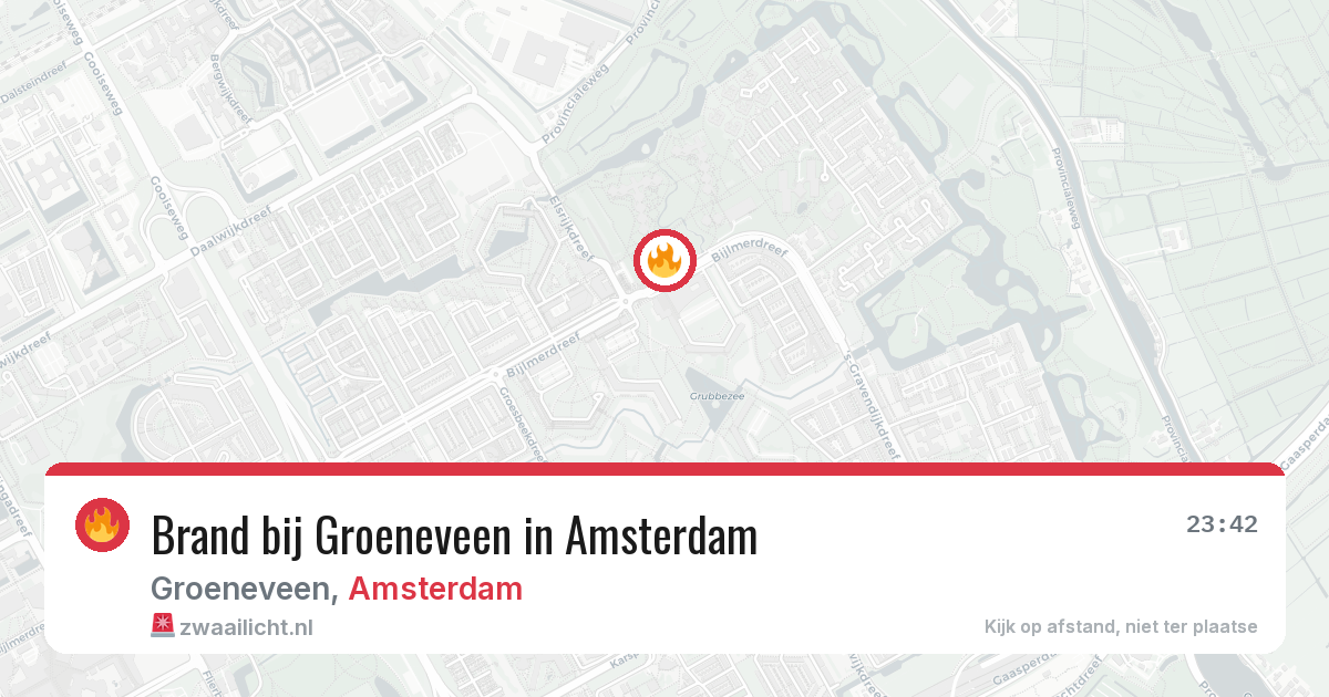 Brand bij Groeneveen in Amsterdam — 21 jun 2026