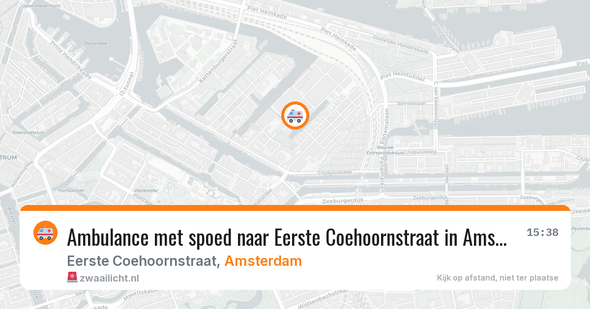 Ambulance met spoed naar Eerste Coehoornstraat in Amsterdam — 19 jun 2026