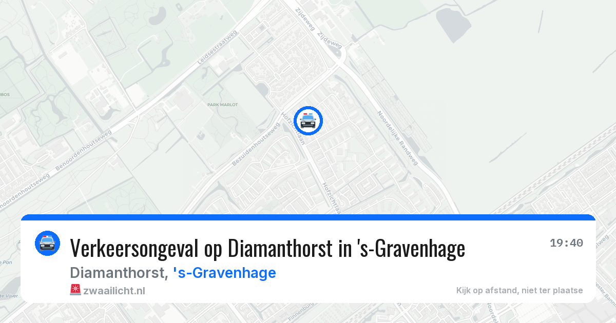 Verkeersongeval op Diamanthorst in 's-Gravenhage — 26 mrt 2026