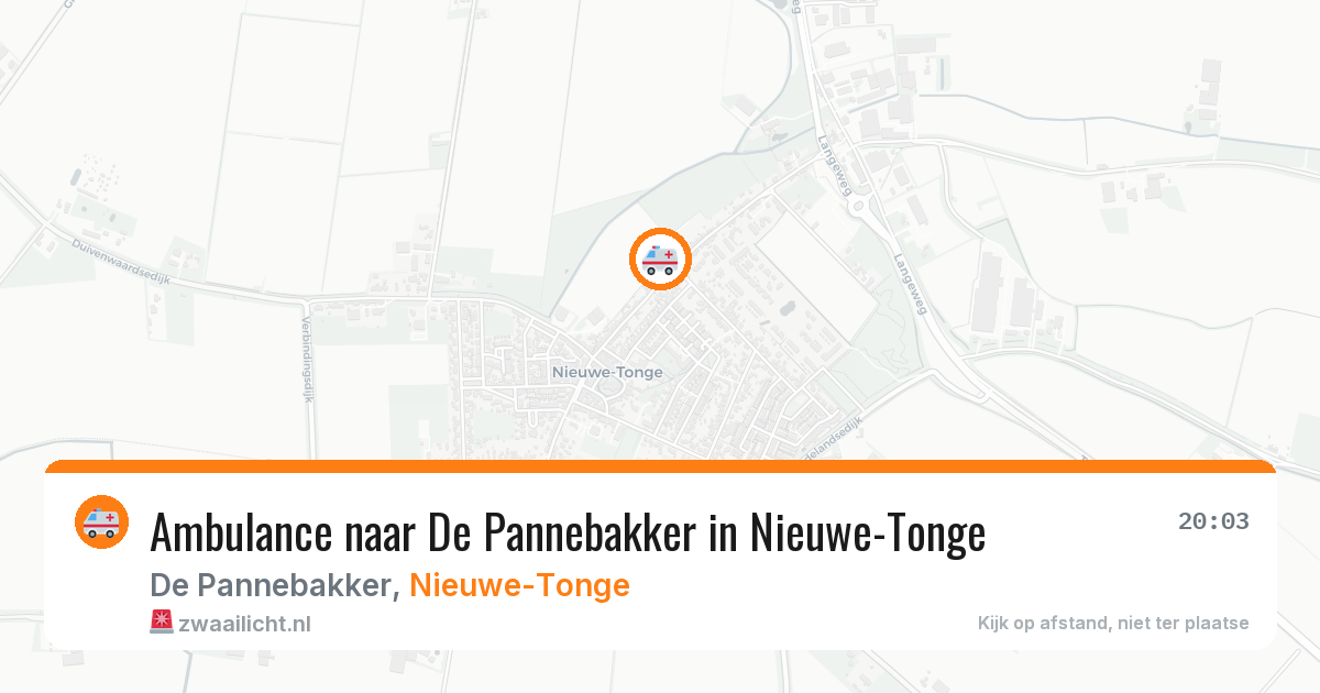 Ambulance naar De Pannebakker in Nieuwe-Tonge — 1 jul 2026