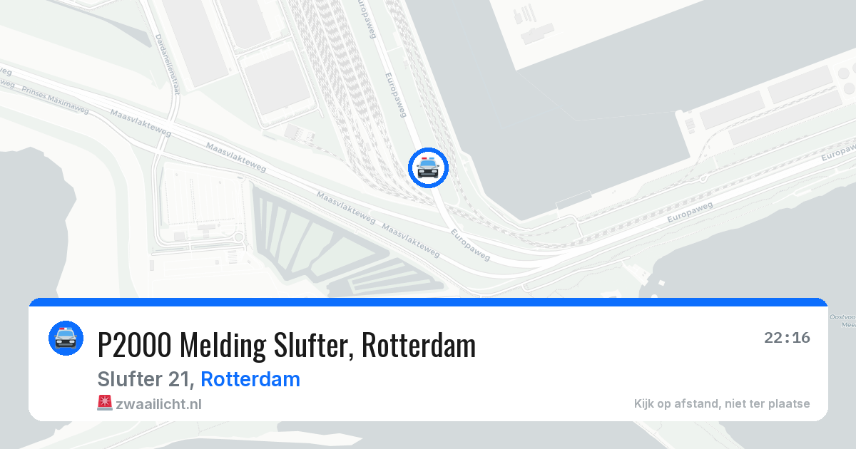 P2000 Melding Slufter, Rotterdam — 14 aug 2026