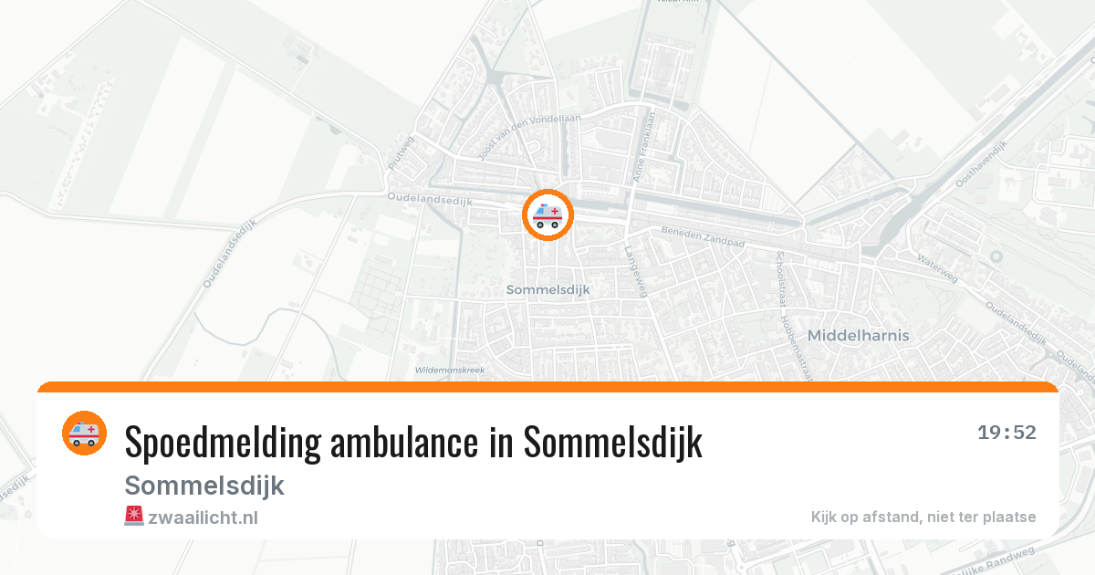 Spoedmelding ambulance in Sommelsdijk — 15 mei 2026