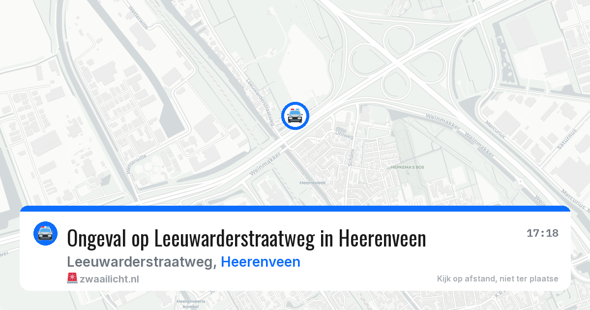 Ongeval op Leeuwarderstraatweg in Heerenveen — 28 jun 2026