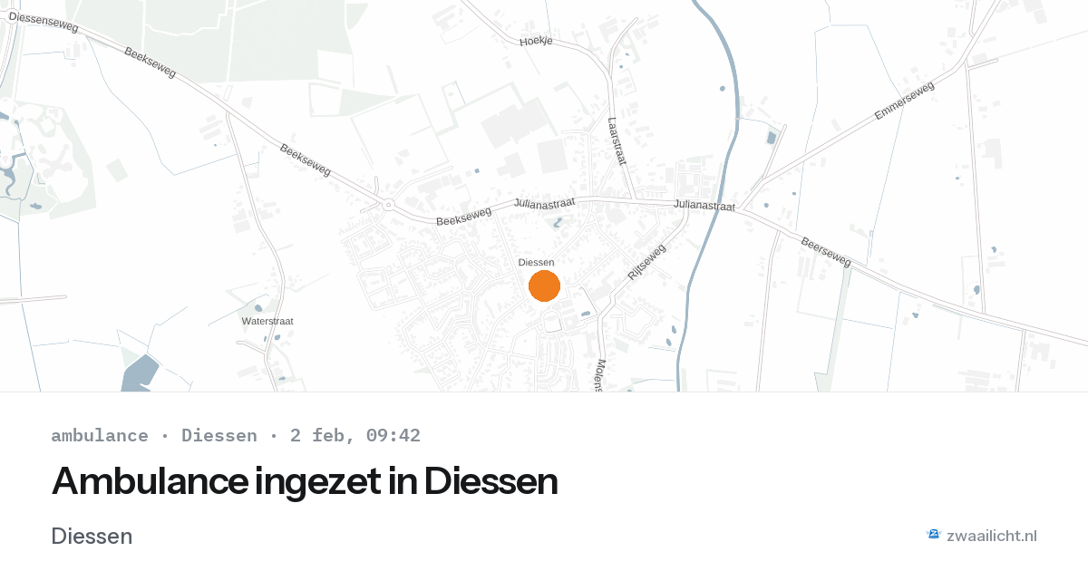 Ambulance ingezet in Diessen — 2 feb 2026