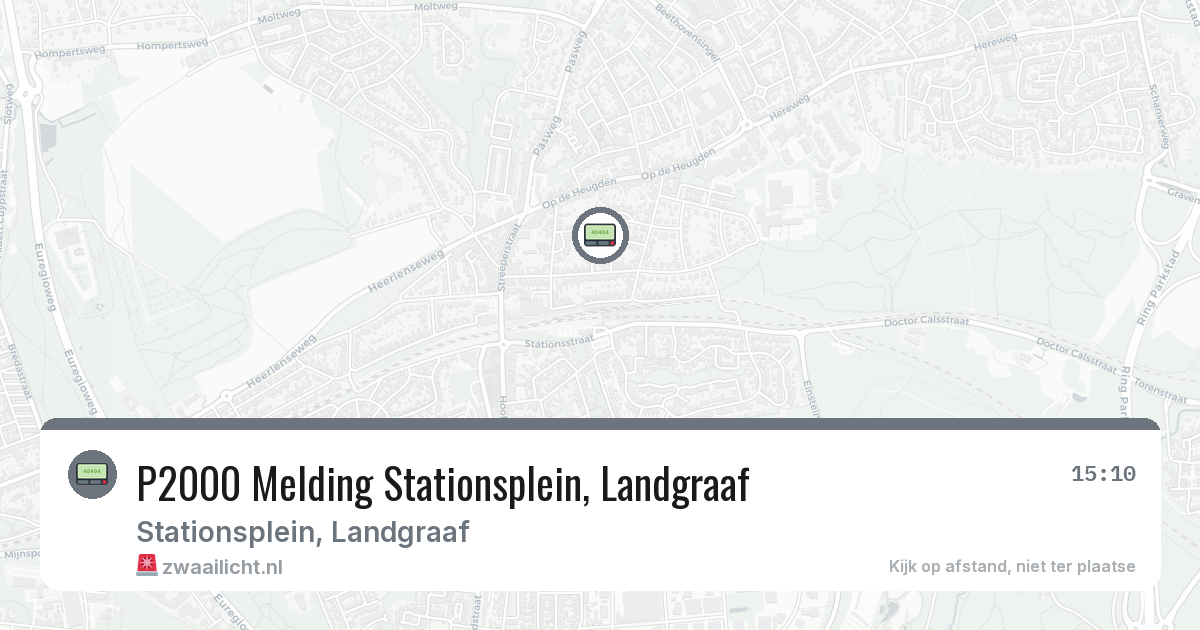 P2000 Melding Stationsplein, Landgraaf — 18 jun 2026