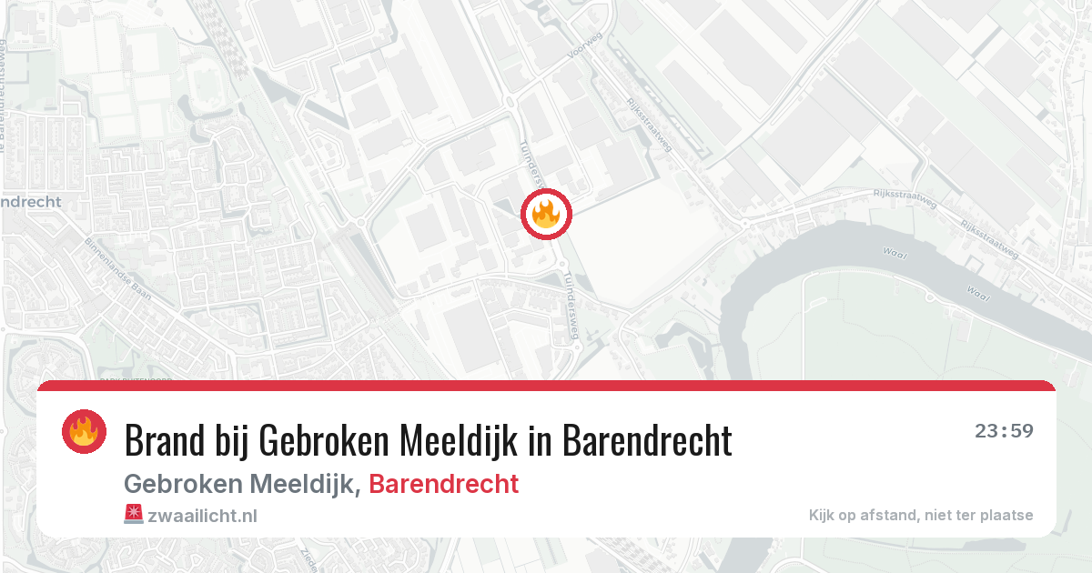 Brand bij Gebroken Meeldijk in Barendrecht — 24 mei 2026