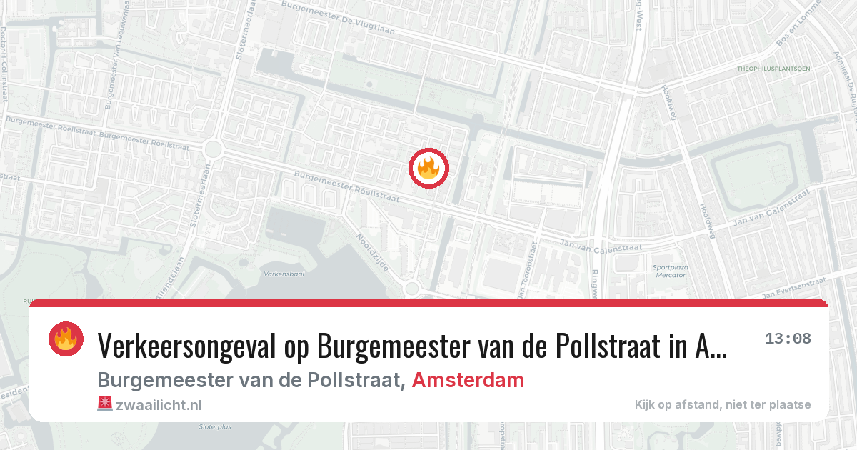 Verkeersongeval op Burgemeester van de Pollstraat in Amsterdam — 17 mrt 2026