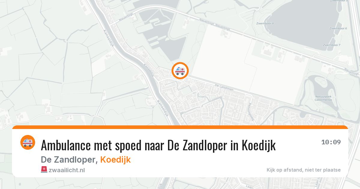 Ambulance met spoed naar De Zandloper in Koedijk — 26 mei 2026