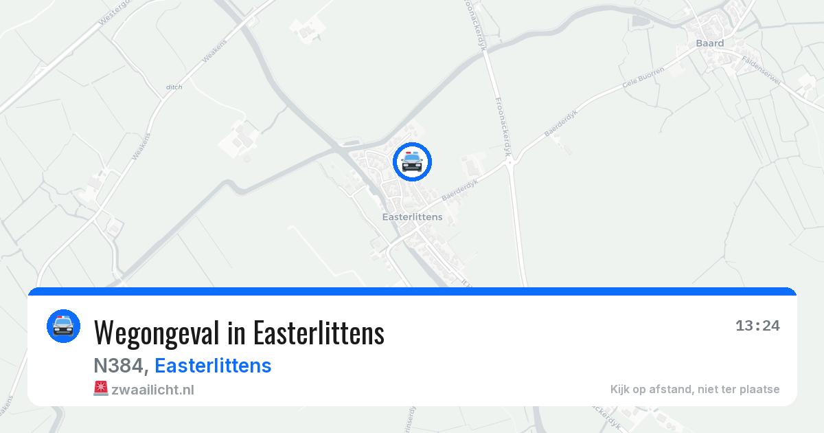 Wegongeval in Easterlittens — 30 apr 2026