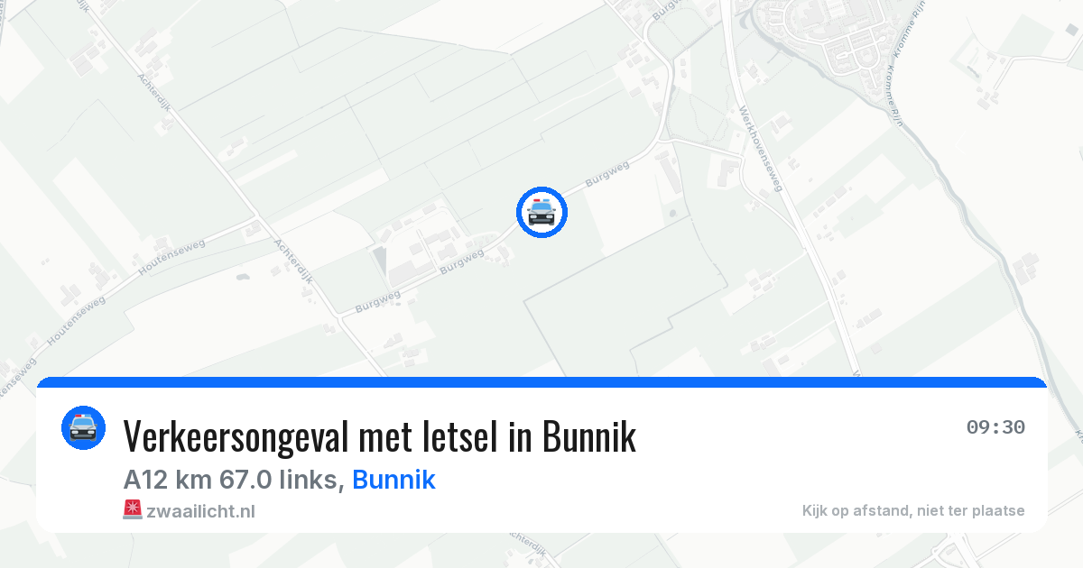 Verkeersongeval met letsel in Bunnik — 26 mrt 2026