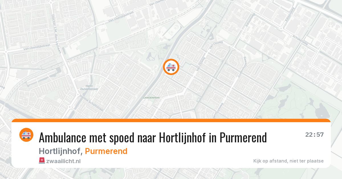 Ambulance met spoed naar Hortlijnhof in Purmerend — 17 mrt 2026