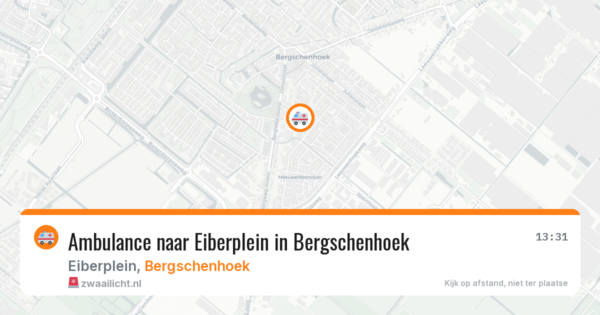Ambulance naar Eiberplein in Bergschenhoek — 26 apr 2026