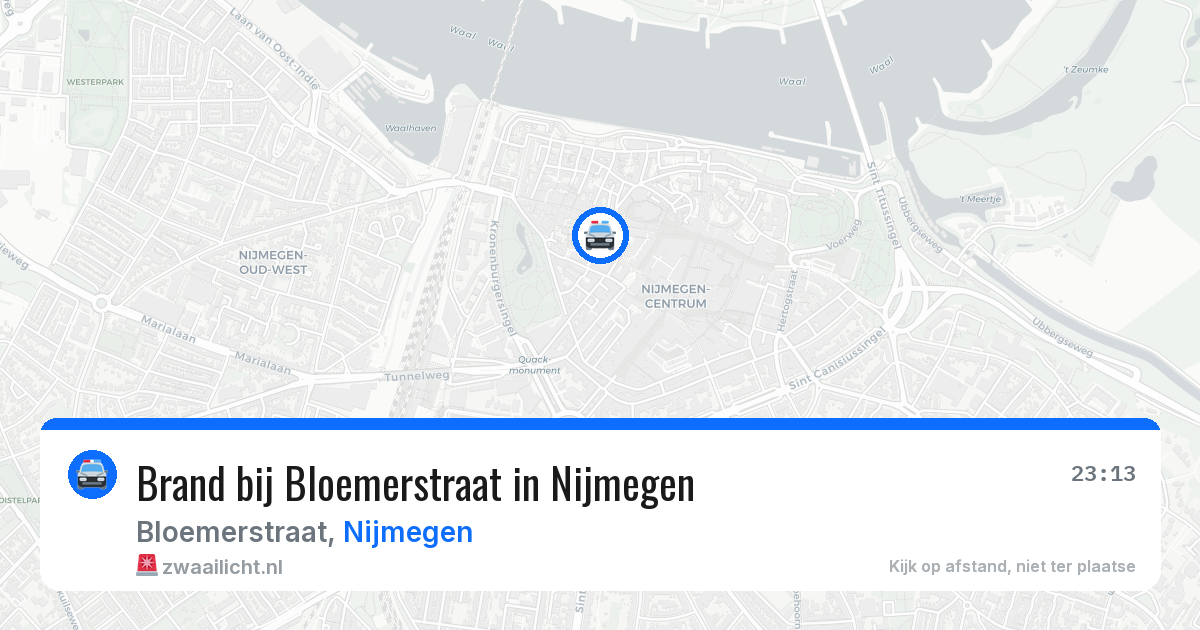 Brand bij Bloemerstraat in Nijmegen — 10 jul 2026