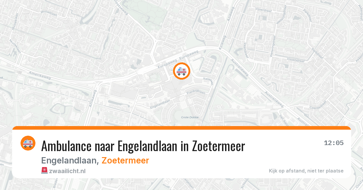 Ambulance naar Engelandlaan in Zoetermeer — 13 mrt 2026