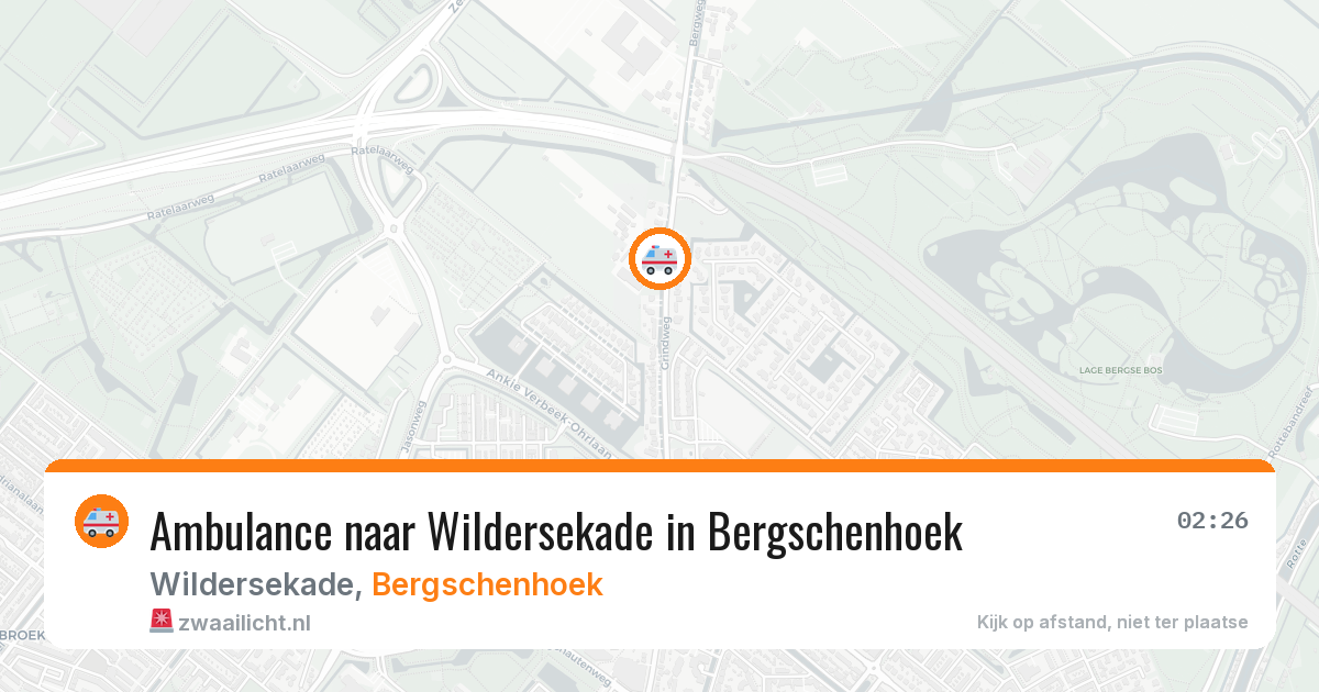 Ambulance naar Wildersekade in Bergschenhoek — 14 jun 2026