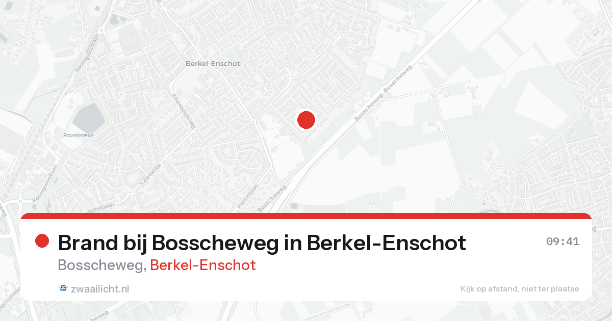 Brand bij Bosscheweg in Berkel-Enschot — 23 aug 2026