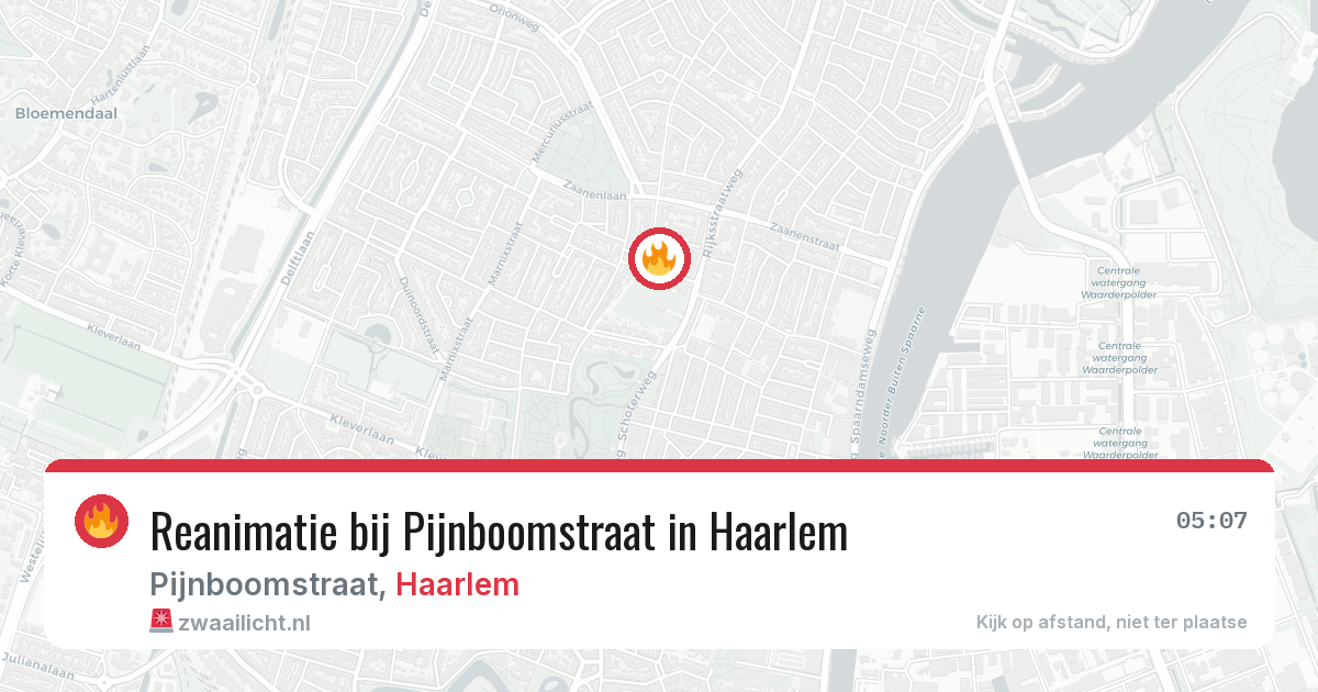 Reanimatie bij Pijnboomstraat in Haarlem — 5 apr 2026