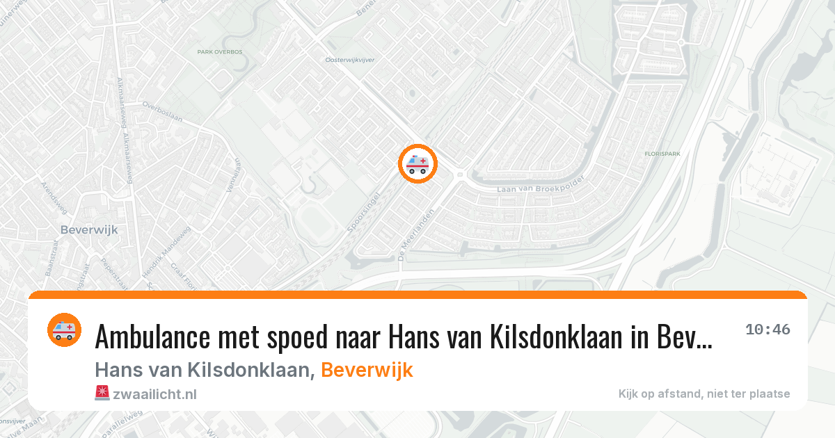 Ambulance met spoed naar Hans van Kilsdonklaan in Beverwijk — 22 jul 2026