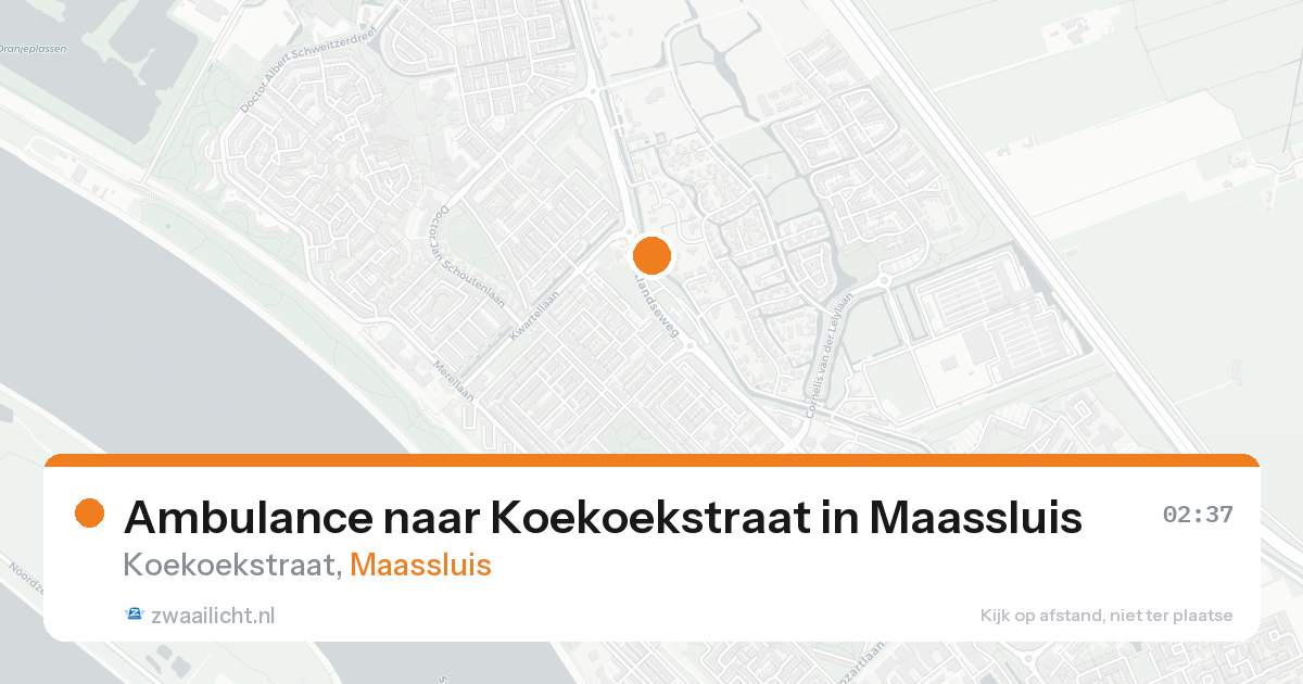 Ambulance naar Koekoekstraat in Maassluis — 21 aug 2026