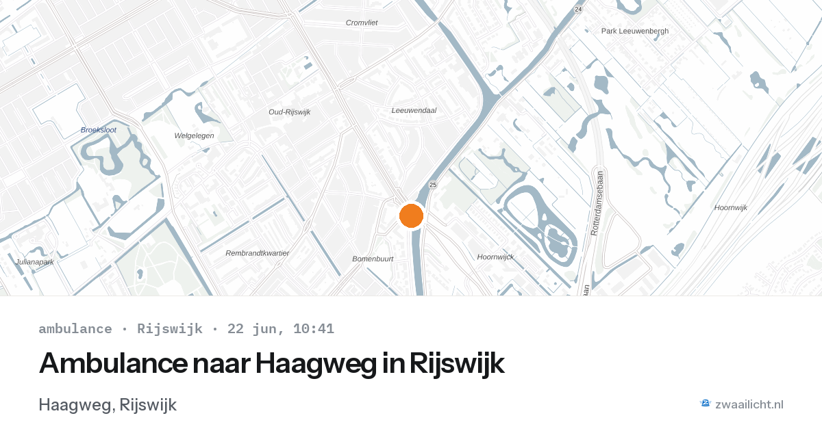 Ambulance naar Haagweg in Rijswijk — 14 feb 2026