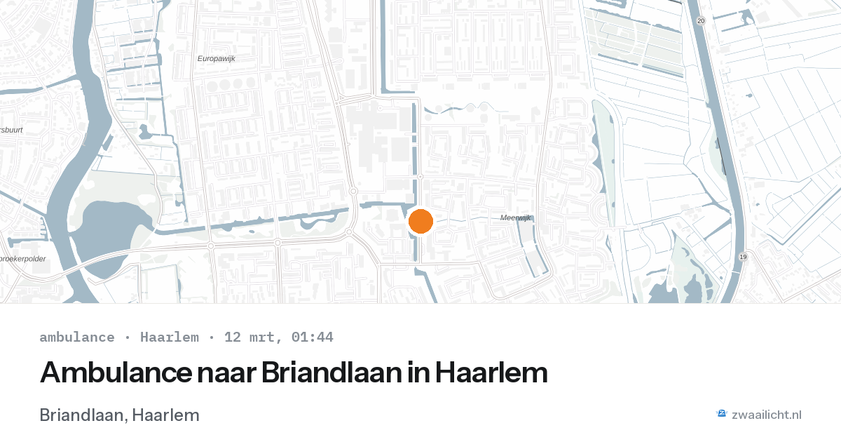 Ambulance naar Briandlaan in Haarlem — 12 mrt 2026