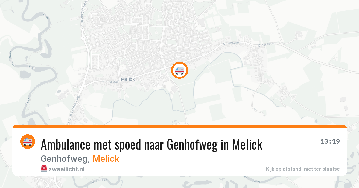 Ambulance met spoed naar Genhofweg in Melick — 5 jul 2026
