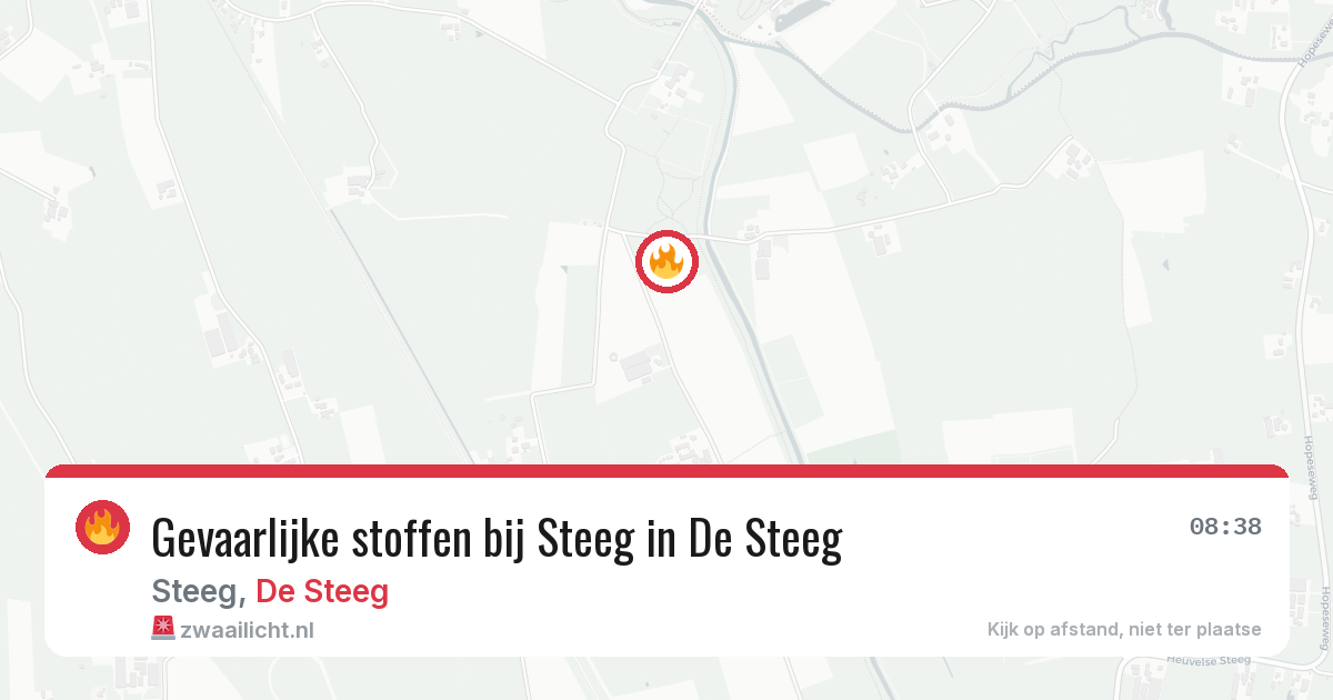 Gevaarlijke stoffen bij Steeg in De Steeg — 10 jul 2026