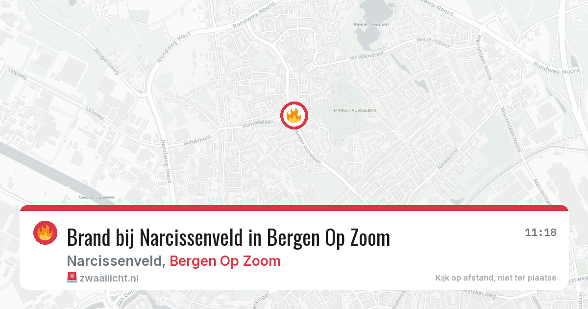 Brand bij Narcissenveld in Bergen Op Zoom — 19 mei 2026