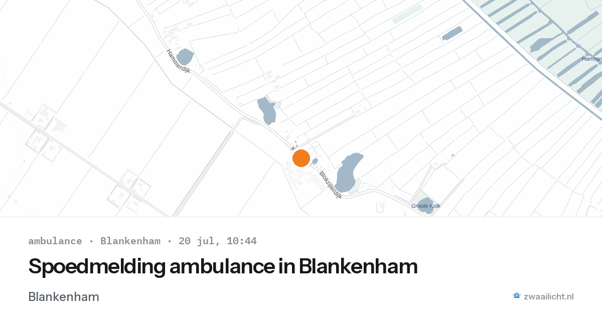 Spoedmelding ambulance in Blankenham — 20 jul 2026