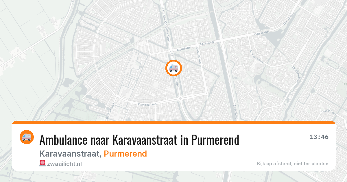 Ambulance naar Karavaanstraat in Purmerend — 4 apr 2026
