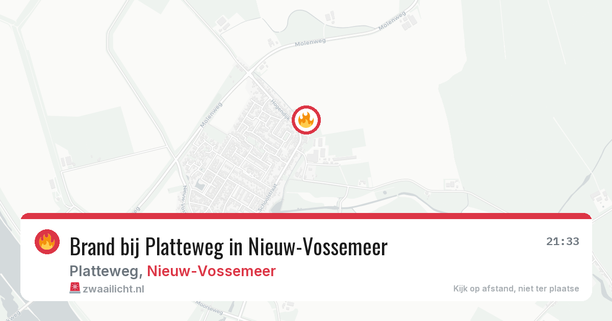 Brand bij Platteweg in Nieuw-Vossemeer — 19 jun 2026
