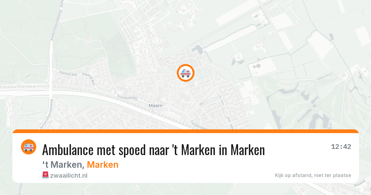 Ambulance met spoed naar 't Marken in Marken — 26 mrt 2026