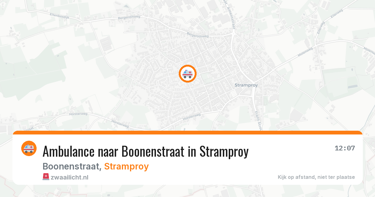 Ambulance naar Boonenstraat in Stramproy — 6 jul 2026
