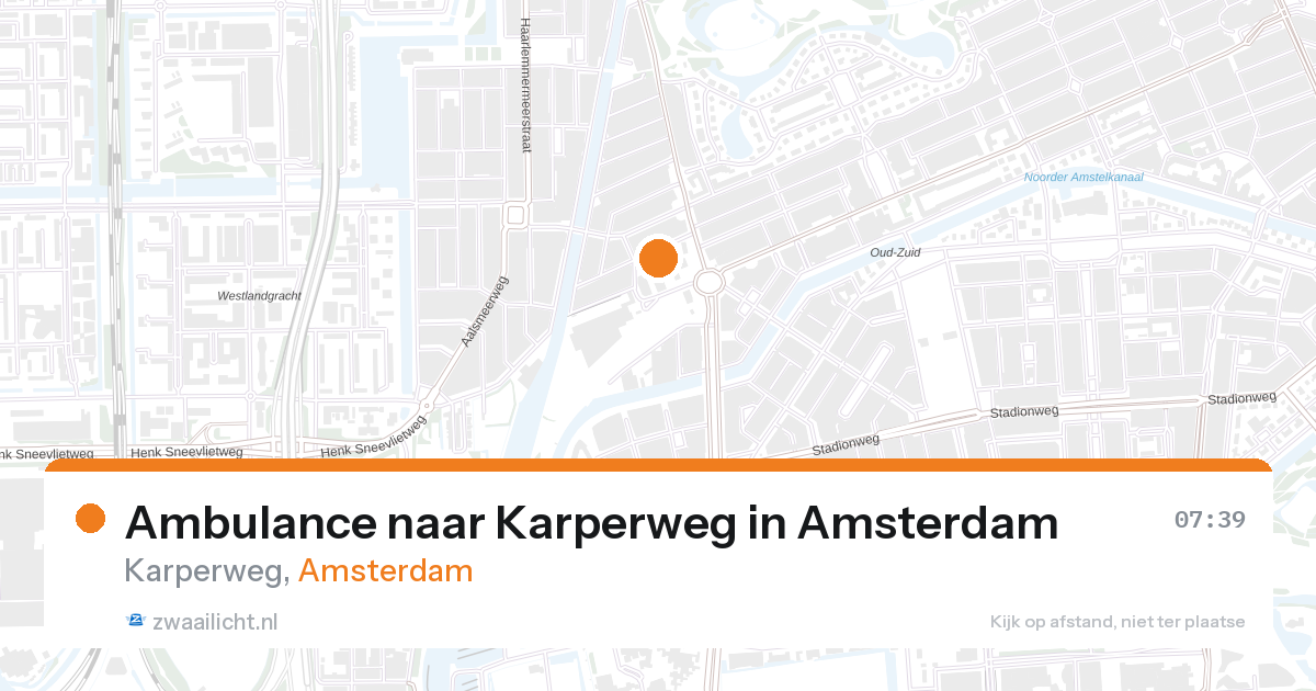 Ambulance naar Karperweg in Amsterdam — 27 aug 2026