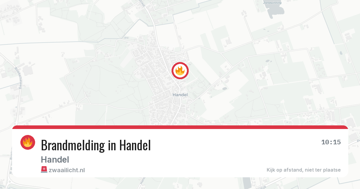 Brandmelding in Handel — 30 jun 2026