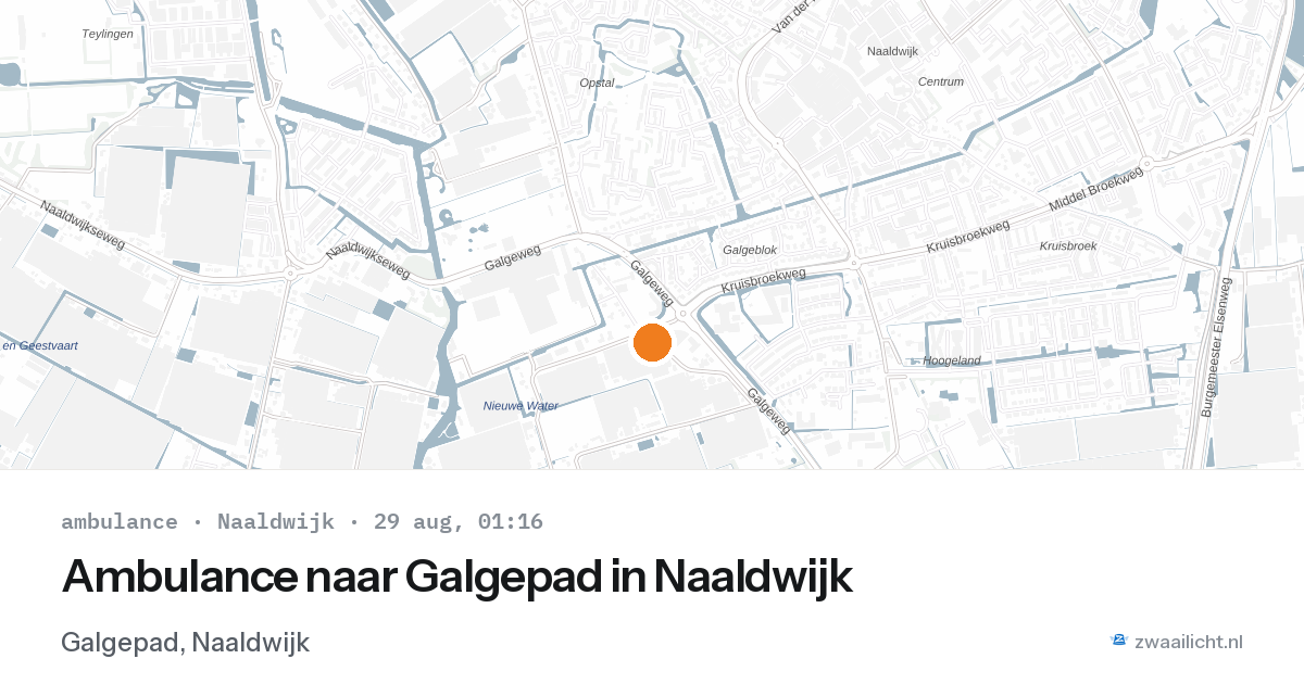 Ambulance naar Galgepad in Naaldwijk — 28 aug 2026