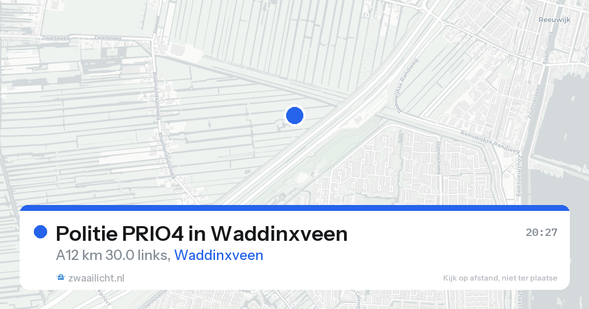Politie PRIO4 in Waddinxveen — 23 aug 2026 | 🚨 Zwaailicht.nl
