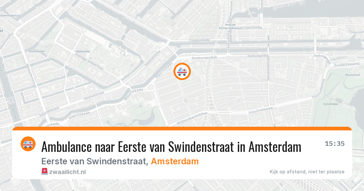 Ambulance naar Eerste van Swindenstraat in Amsterdam — 9 mei 2026