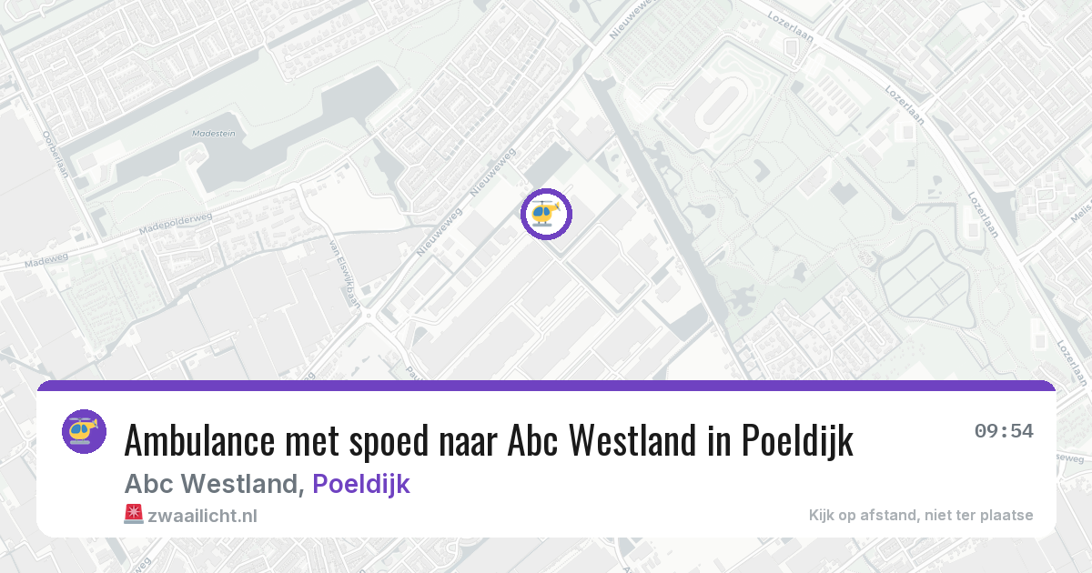 Ambulance met spoed naar Abc Westland in Poeldijk — 7 aug 2026