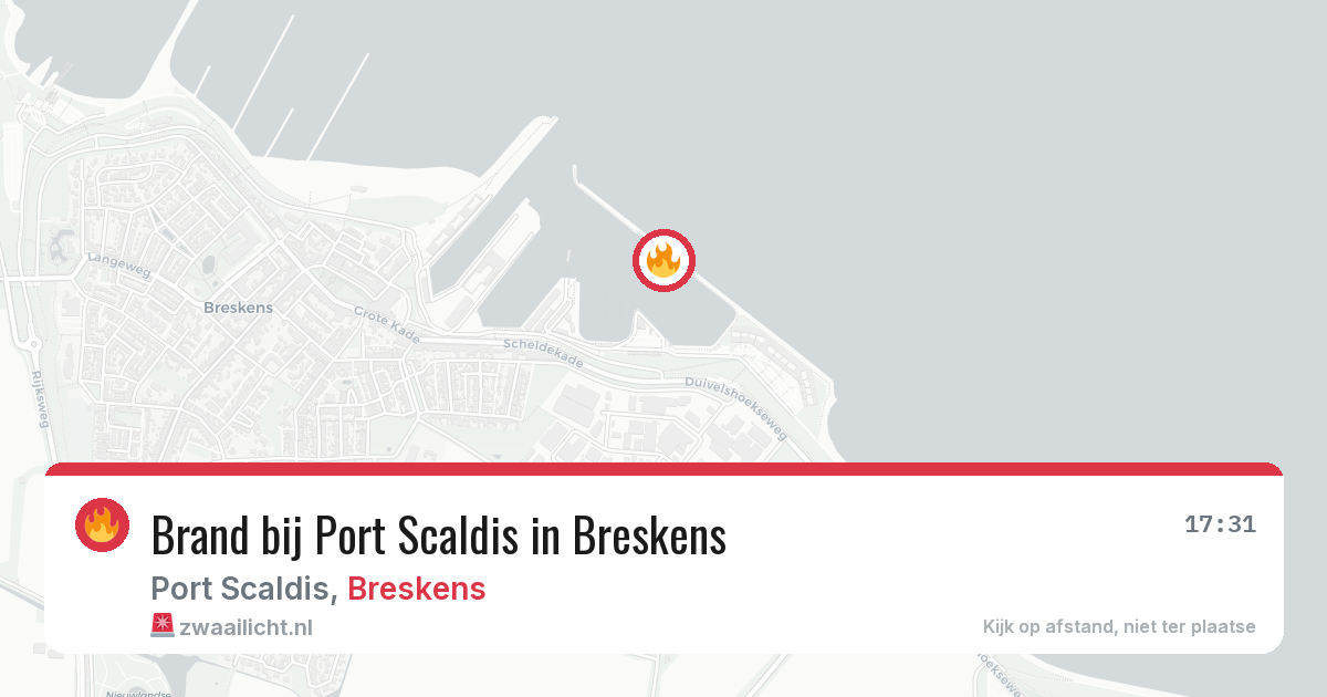 Brand bij Port Scaldis in Breskens — 2 apr 2026