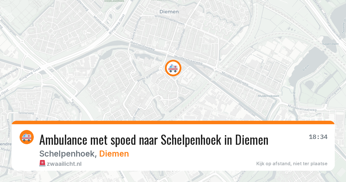 Ambulance met spoed naar Schelpenhoek in Diemen — 28 mrt 2026