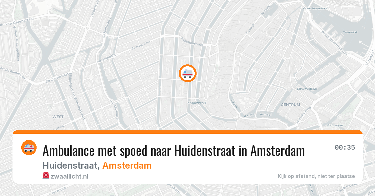 Ambulance met spoed naar Huidenstraat in Amsterdam — 10 mrt 2026